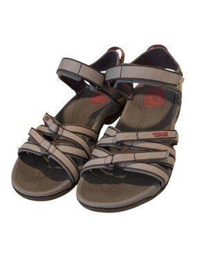 Teva Tirra Tan Hook and Loop Adjustable Sandals Size 9